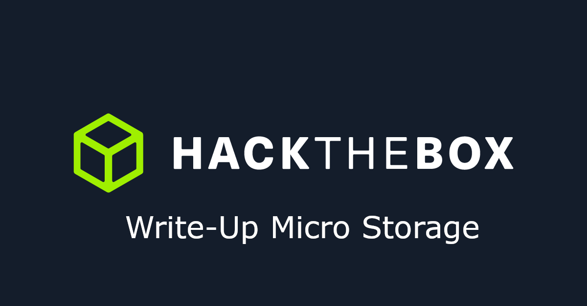 Write-Up Micro Storage HTB